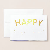 Carte Dorée Bonne année - photo de votre enfant (Devant avec enveloppe)