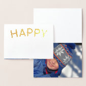 Carte Dorée Bonne année - photo de votre enfant (Affichage)