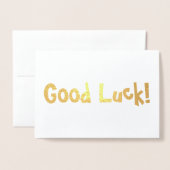 Carte Dorée Bonne Chance ! (Devant avec enveloppe)