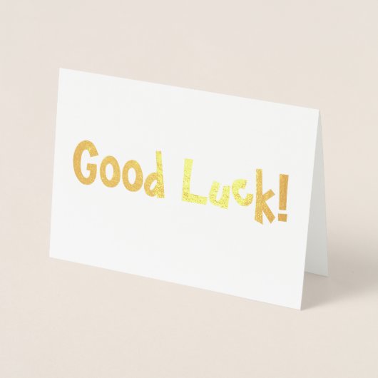 Carte Dorée Bonne Chance ! (Devant)