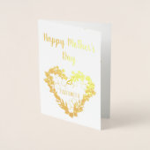 Carte Dorée Bonne fête des mères à ma femme (Devant)