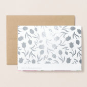 Carte Dorée Bonne fête des mères. Peinture Tulip Luxe (Derrière avec enveloppe)