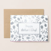 Carte Dorée Bonne fête des mères. Peinture Tulip Luxe (Devant avec enveloppe)