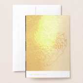 CARTE DORÉE BONNE FÊTE DES PÈRES (Derrière avec enveloppe)