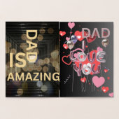 CARTE DORÉE BONNE FÊTE DES PÈRES (Intérieur)