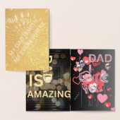 CARTE DORÉE BONNE FÊTE DES PÈRES (Affichage)