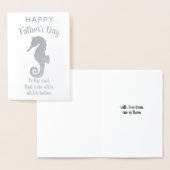 Carte Dorée Bonne Fête des pères Foil Seahorse Card (Affichage)