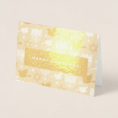 Carte Dorée Bonne Hanoukka (Devant)