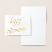 Carte Dorée Bonne retraite Tourbillonnant calligraphie (Affichage)