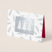 Carte Dorée Bonnes Fêtes de luxe personnalisé (Devant)