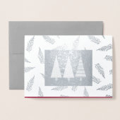 Carte Dorée Bonnes Fêtes de luxe personnalisé (Devant avec enveloppe)