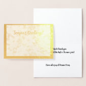 Carte Dorée Bonnes Fêtes Élégantes Vacances d'affaires (Affichage)