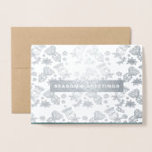 Carte Dorée Bonnes Fêtes. Le luxe de Noël réel (Devant avec enveloppe)