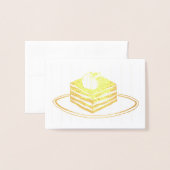 Carte Dorée Boulangerie Italienne Classique Tiramisu Dessert (Devant avec enveloppe)