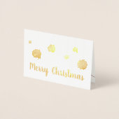 Carte Dorée Boules de Fil de Vacances artisanat (Devant)