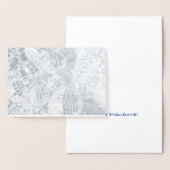 Carte Dorée Boules Disco Brillantes Ornements Argent (Affichage)