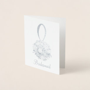Carte Dorée Bouquet de Mariage floral de la fête de mariée