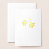 Carte Dorée Bouquet de Pâques Lily (Derrière avec enveloppe)