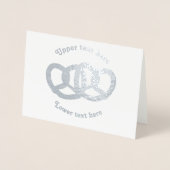 Carte Dorée Boutons de Pretzel enmêlés - texte de votre choix (Devant)