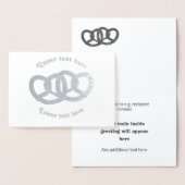 Carte Dorée Boutons de Pretzel enmêlés - texte de votre choix (Affichage)