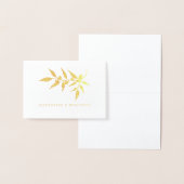Carte Dorée Branche d'olive Gold File | Mariage (Affichage)