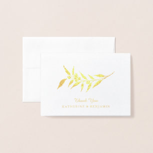 Carte Dorée Branche d'olive Gold File Mariage