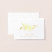 Carte Dorée Branche d'olive Gold File | Mariage (Devant avec enveloppe)