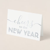 Carte Dorée Bravo pour le Nouvel An Photo simple Script modern (Devant)