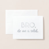 Carte Dorée Bro - Drôle Groomsman Bro Proposition (Devant avec enveloppe)