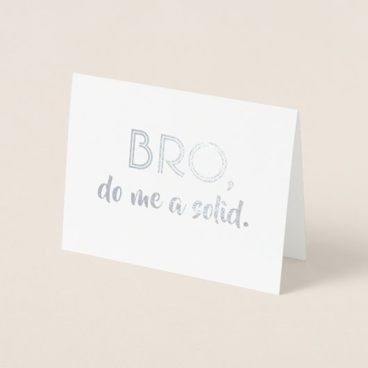 Carte Dorée Bro - Drôle Groomsman Bro Proposition (Devant)