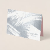 Carte Dorée Brosse Abstraite moderne Anniversaire Real Foil Ca (Devant)