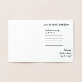 Carte Dorée Brosse courbée Script I Merci personnalisé Or (Intérieur)