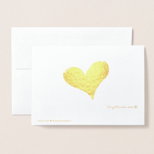 Carte Dorée Bruant unique Toutes les occasions Personnalisé Ré (Derrière avec enveloppe)