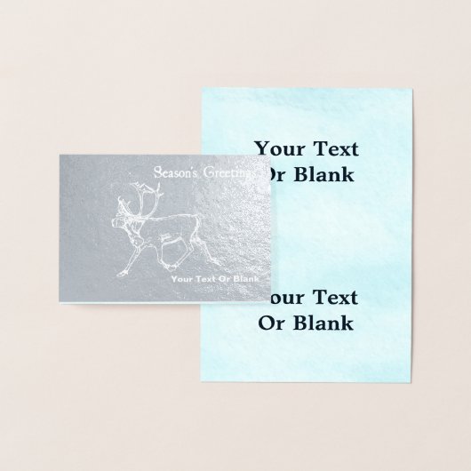 Carte Dorée Bull Caribou - Bonnes Fêtes (Affichage)