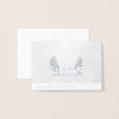 Carte Dorée Bull Caribou - Bonnes Fêtes (Derrière avec enveloppe)