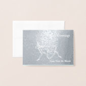 Carte Dorée Bull Caribou - Bonnes Fêtes (Devant avec enveloppe)