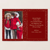 Carte Dorée Calligraphie des arbres de Noël | Vacances photo R (Intérieur)