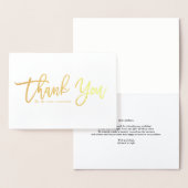 Carte Dorée Calligraphie moderne or Merci à huile (Affichage)