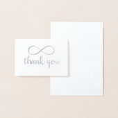 Carte Dorée Calligraphie Symbole d'infini Merci (Affichage)