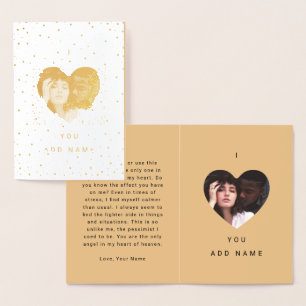Carte Dorée Camel I Love You Luxury Photo Text Valentines