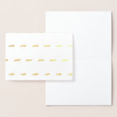 Carte Dorée Caméléon vert mignon (Affichage)