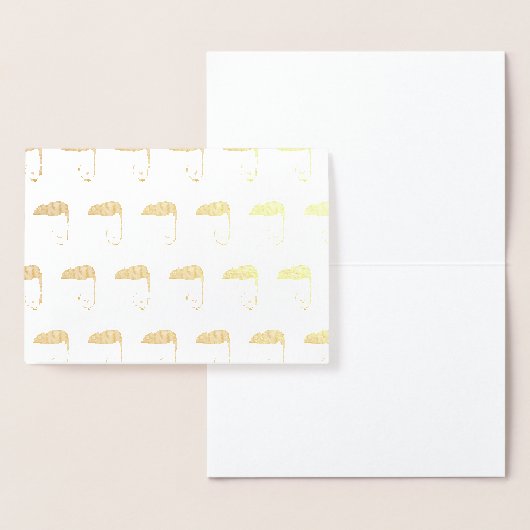 Carte Dorée Caméléon vert mignon (Affichage)