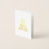 Carte Dorée Capitale décorative botanique médiévale A (Devant)