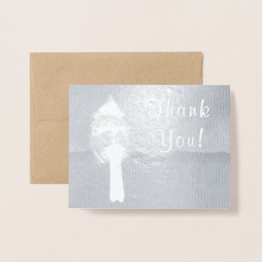 Carte Dorée Cardinal scintillant (Devant avec enveloppe)