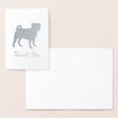 Carte Dorée Carlin Chien Baby shower Thème Chien Chiot Neutre  (Affichage)