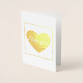 Carte Dorée Carré avec cœur Je t'aime (Devant)