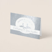 Carte Dorée Carton d'invitation pour le 70ème anniversaire de (Devant)