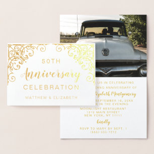 Carte Dorée Cartons d'invitation pour la fête d'anniversaire d