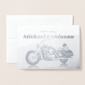 Carte Dorée Célébration de la vie en moto moderne (Devant avec enveloppe)