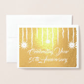 Carte Dorée Célébration du 50e anniversaire de Foil (Devant avec enveloppe)